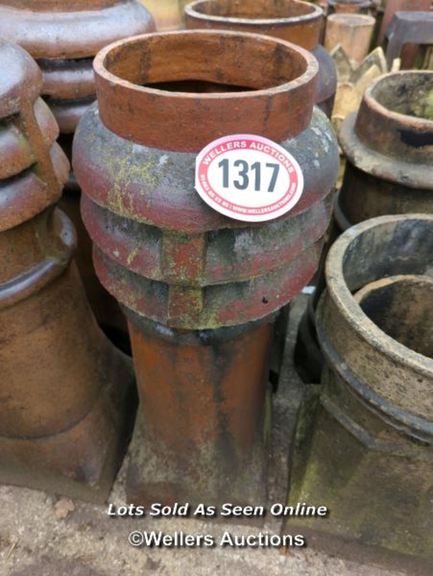 *X2 SALT GLAZED CHIMNEY POTS, 90CM (H) - Image 2 of 2