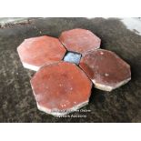 *X50 OCTAGONAL TERRACOTTA PAVERS, EACH TILE 3CM (H) X 15CM X 15CM