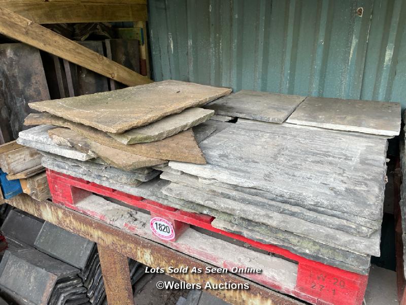 *PALLET OF STONE FLAGS, APPROX 7 SQUARE METRES, 3/4" THICK