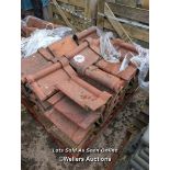 *APPROX X50 RED ROLLTOP ROOF TILES, 37CM (L)