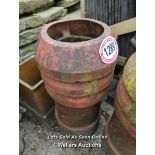 *A PAIR OF VENTED CHIMNEY POTS, 72CM (H)