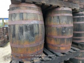 *X2 OAK WHISKY BARRELS, EACH APPROX. 86CM (H)