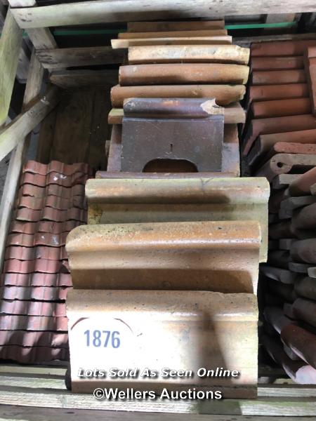 *APPROX X70 9" YELLOW ROLL TOP RIDGE TILES