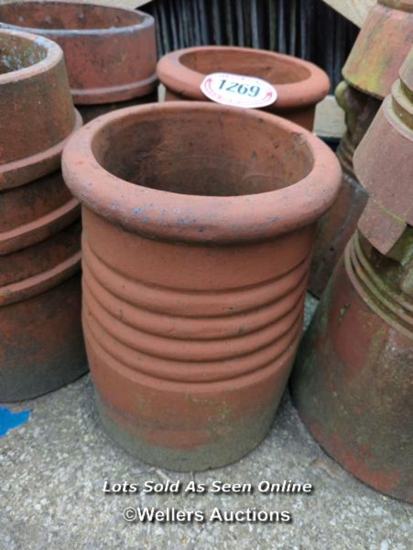 *X2 TERRACOTTA CHIMNEY POTS, 41CM (H) - Image 2 of 2