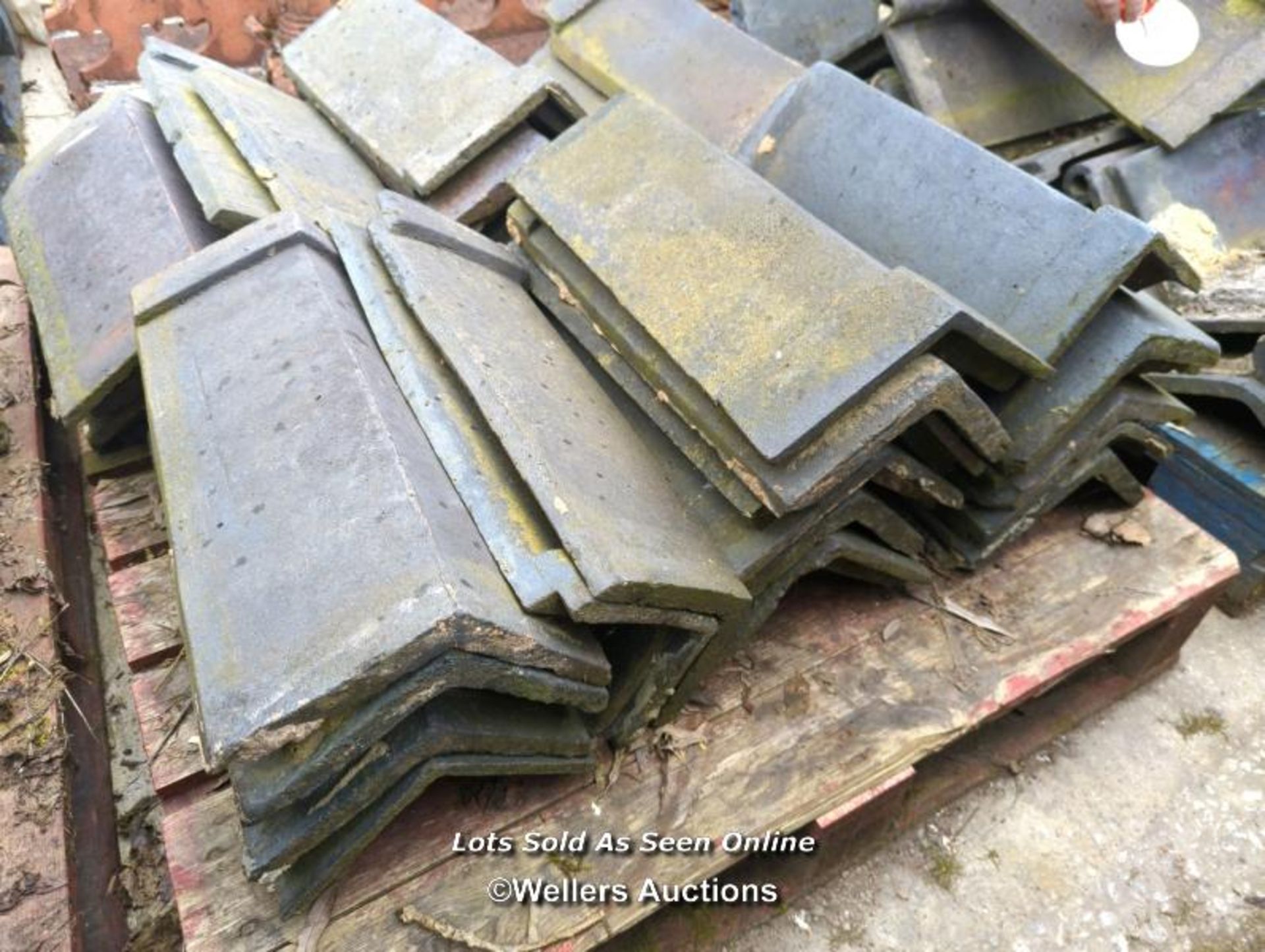 *APPROX X35 BLUE ANGLED RIDGE TILES, 47CM (L) - Image 2 of 2
