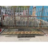 *X5 WROUGHT IRON WALL RAILINGS, LONGEST SECTION APPROX. 290CM (L), VARIOUS LENGTHS