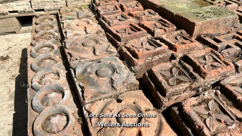 *APPROX X38 DECORATIVE TERRACOTTA BRICKS, VARIOUS SIZES AND STYLES - Image 3 of 6