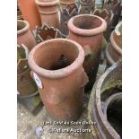 *X2 TERRACOTTA CHIMNEY POTS, 67CM (H)