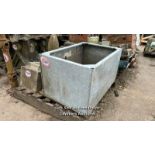 *GALVANISED WATER TANK, 51CM (H) X 89CM (L) X 61CM (W)