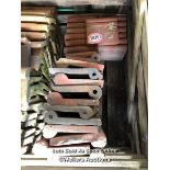 *APPROX X30 9" RED ROLL TOP RIDGE TILES