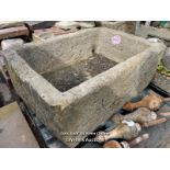 *A GRITSTONE TROUGH, 45CM (H) X 106CM (L) X 76CM (W)