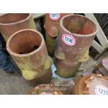 *X2 TERRACOTTA CHIMNEY POTS, 70CM (H)