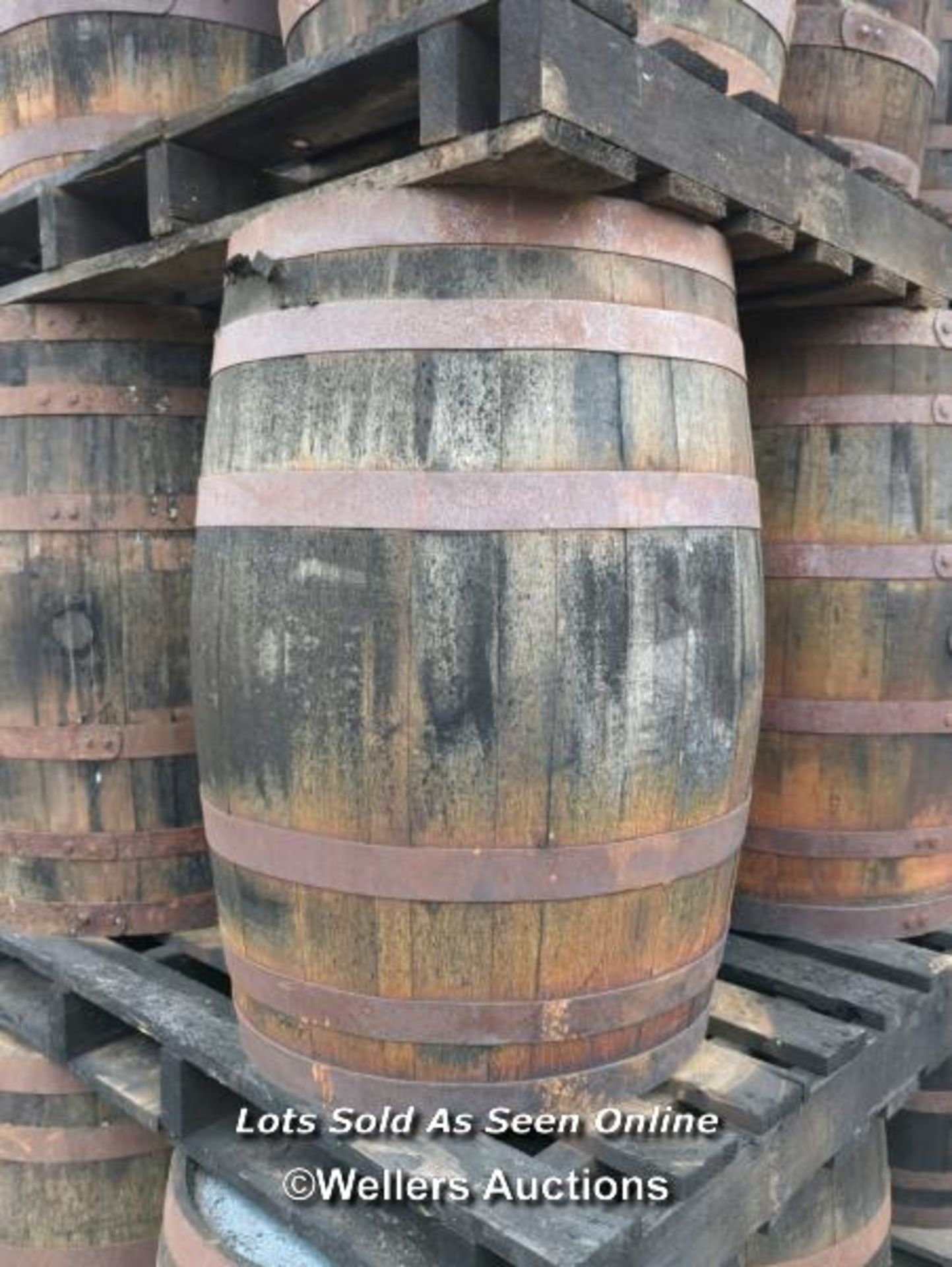 *X2 OAK WHISKY BARRELS, EACH APPROX. 86CM (H) - Image 2 of 2