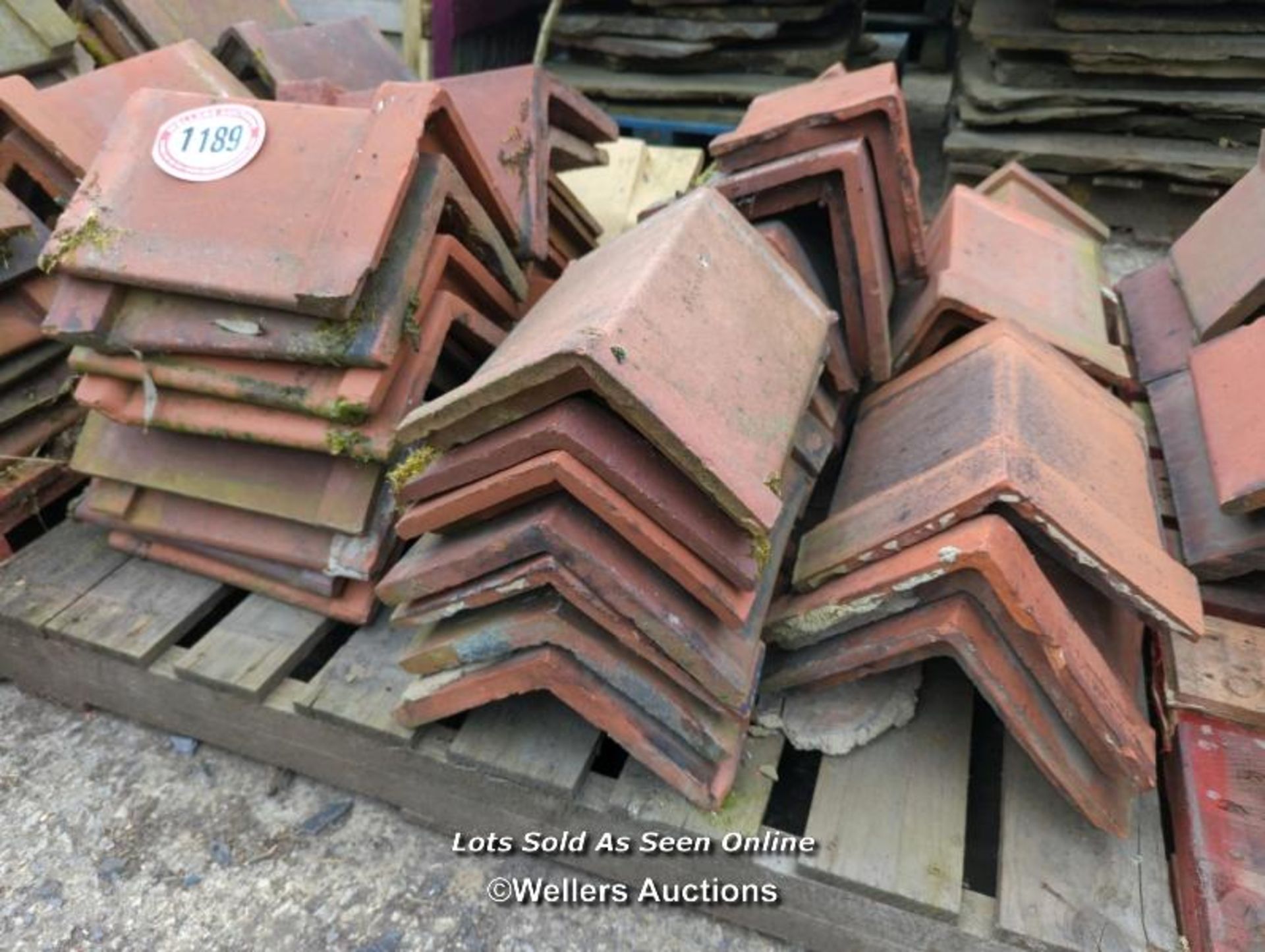 *APPROX X35 ANGLED RED RIDGE ROOF TILES, 33CM (L) - Image 2 of 2