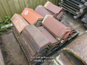 *APPROX X50 ASSORTED ANGLED RIDGE TILES, LARGEST 46CM (L)