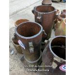 *X2 SALT GLAZED CHIMNEY POTS, TALLEST 83CM (H)