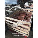 *BOX OF APPROX X160 9" ROLL TOP RED RIDGE TILES