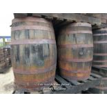 *X2 OAK WHISKY BARRELS, EACH APPROX. 86CM (H)