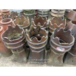 *X2 SALT GLAZED CROWN TOP CHIMNEY POTS, 77CM (H)