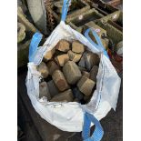 *1 TONNE BAG OF JUMP COURSE CROPPED WALLING SETS, RECLAIMED FROM OLD PROPERTIES, APPROX. 4 SQUARE