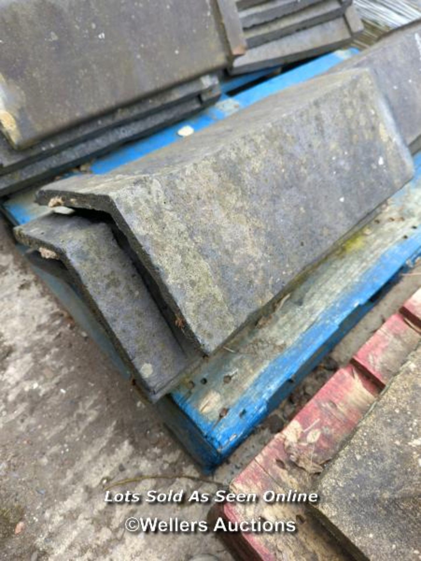 *APPROX X20 BLUE ANGLED RIDGE TILES, 50CM (L) - Image 2 of 2