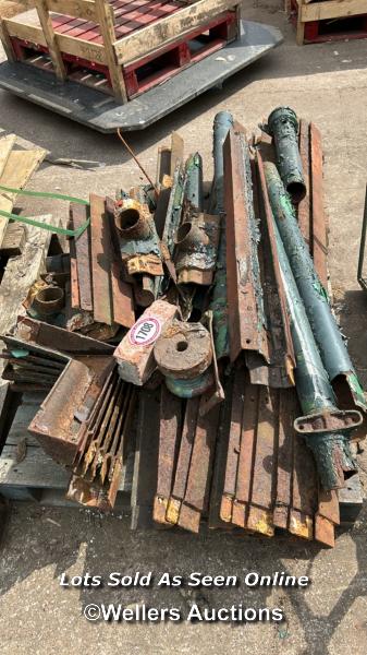 *PALLET FULL OF CAST IRON DRAINAGE SECTIONS AND GUTTERING