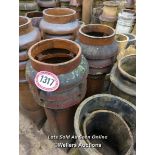 *X2 SALT GLAZED CHIMNEY POTS, 90CM (H)