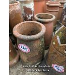 *X2 TERRACOTTA CHIMNEY POTS, 52CM (H)