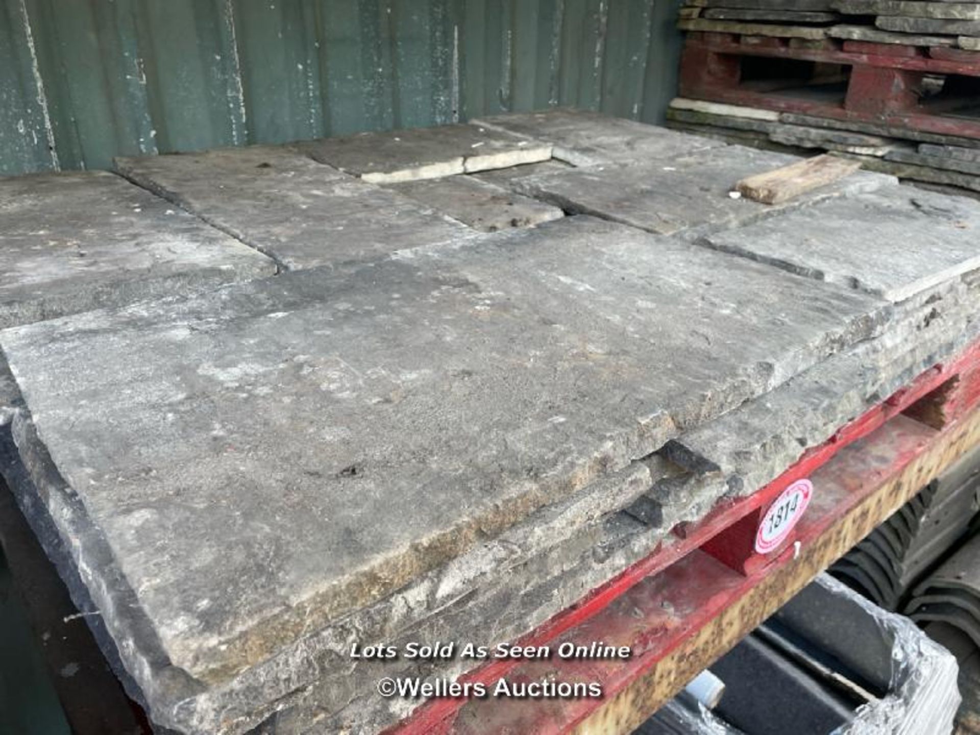 *PALLET OF STONE FLAGS, APPROX 7 SQUARE METRES, 3/4" THICK - Image 2 of 2
