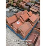 *APPROX X45 ANGLED RED RIDGE ROOF TILES, 38CM (L)