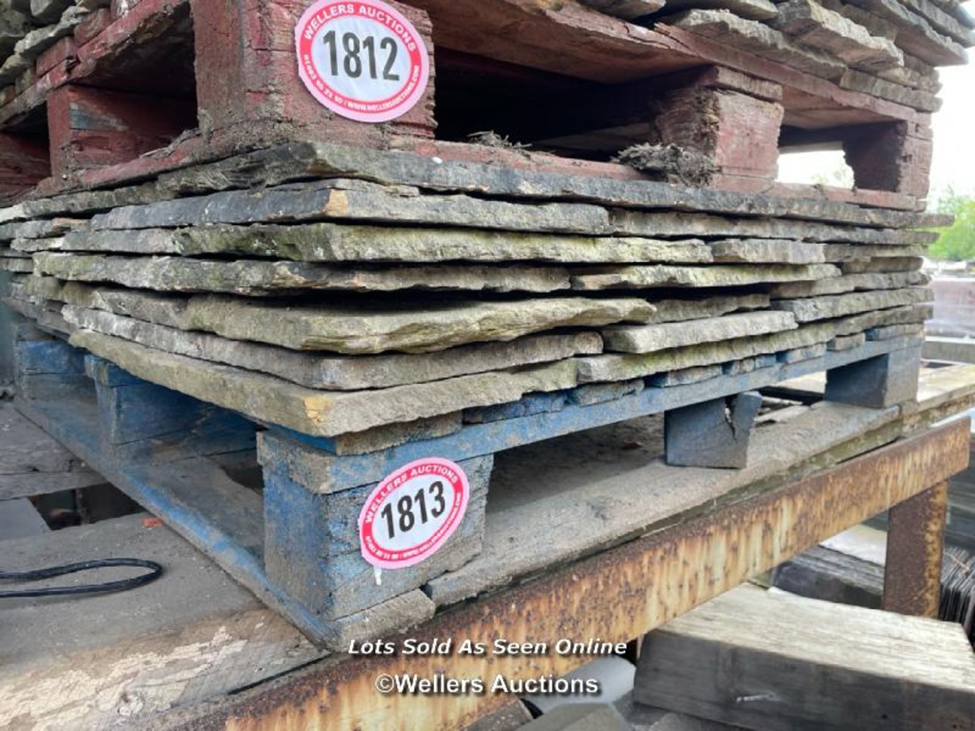 *PALLET OF STONE FLAGS, APPROX 7 SQUARE METRES, 3/4" THICK - Bild 2 aus 2