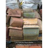 *APPROX X60 ANGLED ROOF TILES, 3 TYPES, LARGEST 28CM (W) X 35CM (L)