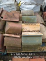 *APPROX X60 ANGLED ROOF TILES, 3 TYPES, LARGEST 28CM (W) X 35CM (L)