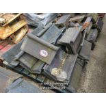 *APPROX X23 BLUE ROLL TOP RIDGE TILES, 45CM (L)