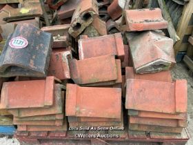 *APPROX X45 ASSORTED RED RIDGE ROOF TILES AND SADDLE BACK COPING