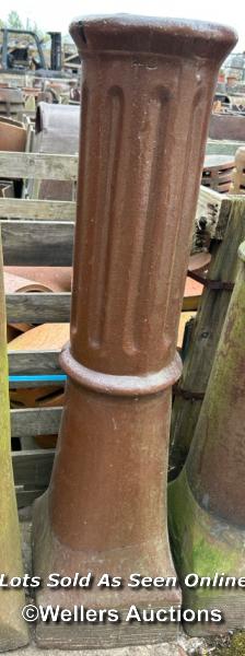 *TALL CYLINDRICAL CHIMNEY POT, 118CM (H)