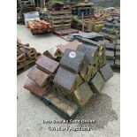 *APPROX X25 ASSORTED SALT GLAZED COPING, LARGEST 47CM (L)