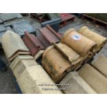 *APPROX X35 ASSORTED HALF ROUND AND ANGLED ROOF TILES, LARGEST 47CM (L)