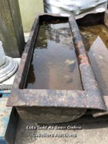 *A CAST IRON TROUGH, 23CM (H) X 112.5CM (L) X 42CM (W)