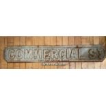 *ORIGINAL 'COMMERCIAL ST' CAST IRON STREET SIGN 105CM (L) X 18CM (H)