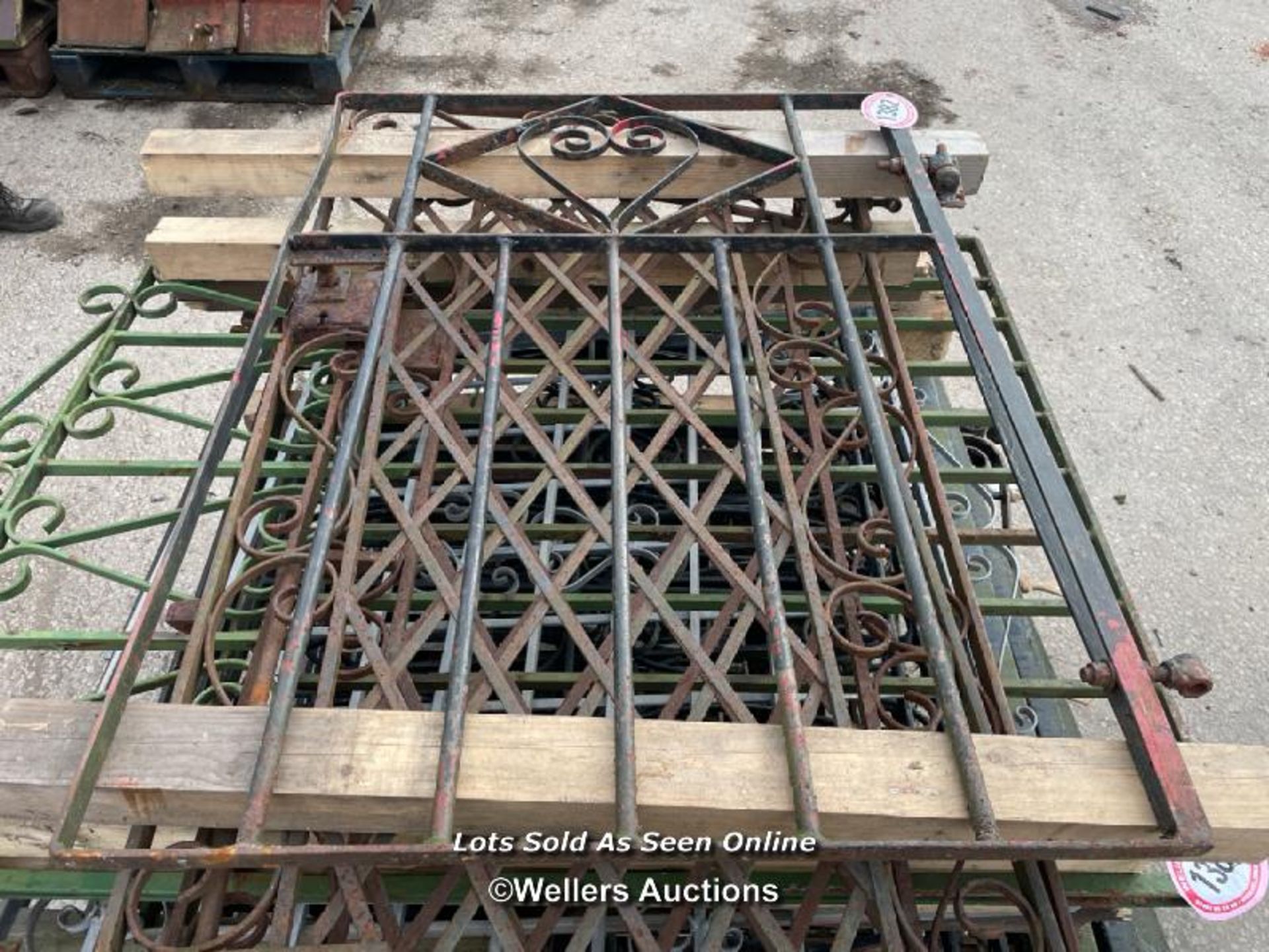 *WROUGHT IRON GATE, 110.5CM (H) X 81CM (W)