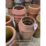 *X2 VENTED CHIMNEY POTS, TALLEST 64CM (H)