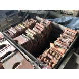 *BOX OF APPROX X240 ASSORTED TERRACOTTA BARLEY TWIST BRICK EDGING, ALL VARIOUS SIZES