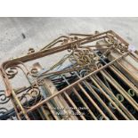 *A PAIR OF WROUGHT IRON GATES, 115CM (H) X 116CM (W) EACH