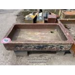 *A SALT GLAZED SINK, 13CM (H) X 76CM (L) X 45.5CM (W)