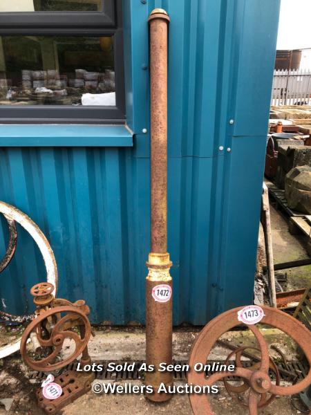 *A CAST IRON BOLLARD, 180CM (H)