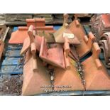 *APPROX X12 DECORATIVE ANGLED RIDGE TILES, 25CM (W) X 32CM (L)