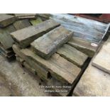 *APPROX X13 YORK STONE PIECES OF A DRAINAGE CHANNEL, LARGEST 90CM (L)