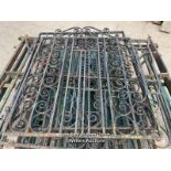 *X4 ASSORTED SIMILAR WROUGHT IRON GATES, TOP GATE IN PHOTO 107.5CM (H) X 89CM (W)