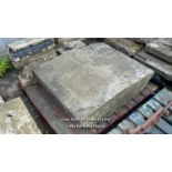 *LARGE STONE PIER CAP/COPING SECTION, 28CM (H) 95CM (L) X 76CM (W)